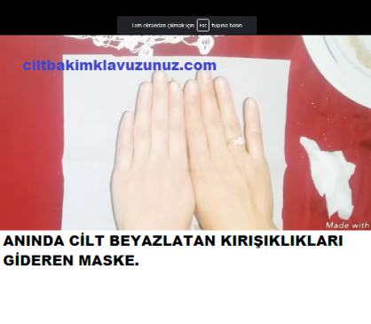 Read more about the article Anında Cilt Beyazlatan Maske