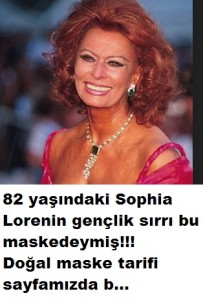Sophia Lorenin gençlik maskesi tarifi
