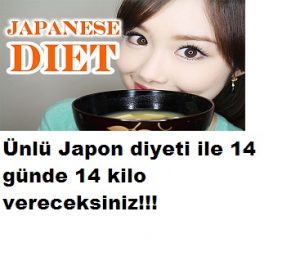 Japon diyeti ile 14 günde 14 kilo verin